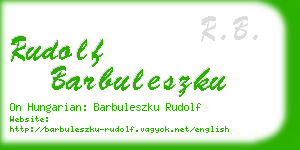 rudolf barbuleszku business card